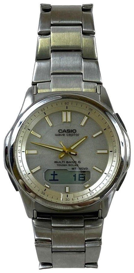 CASIO Wave Ceptor WVA-M630D Ana-Digi Watch Silver Multi Band 6 Tough Solar 40mm