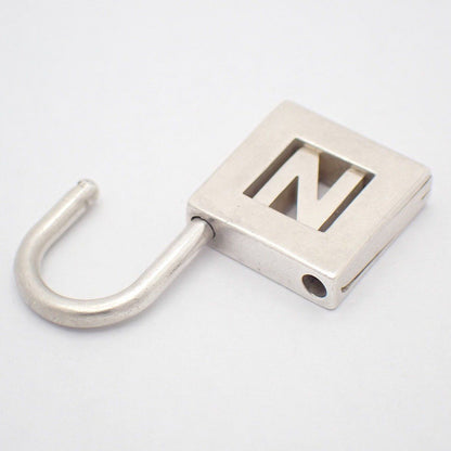 Tiffany & Co Sterling Silver 925 Padlock Cadena Necklace Top Charm Alphabet N