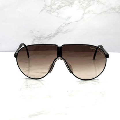 PORSCHE DESIGN Carrera 5622 Folding Sunglasses Black Frame Brown Gradient Lens