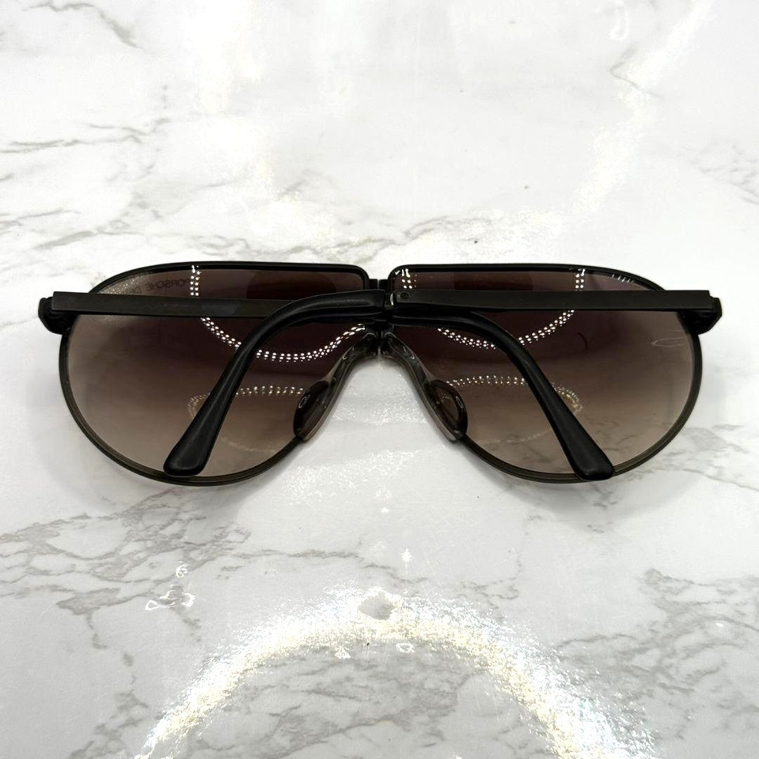 PORSCHE DESIGN Carrera 5622 Folding Sunglasses Black Frame Brown Gradient Lens