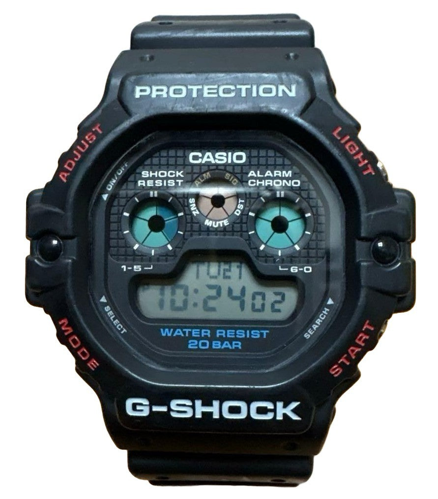 CASIO G-SHOCK DW-5900 Digital Watch Black Resin Case New Battery Working Mens