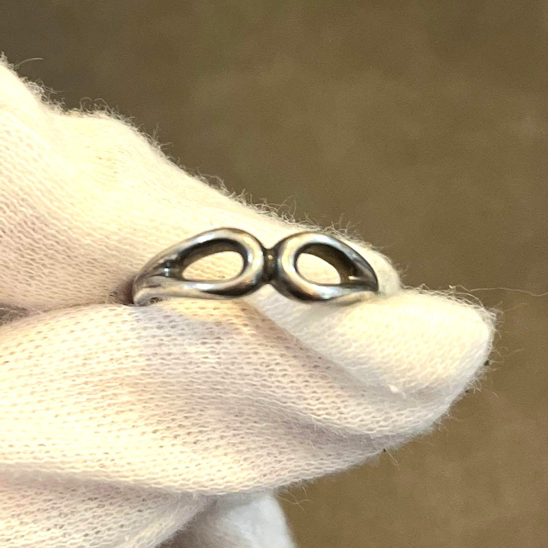 Rare Tiffany & Co Sterling Silver 925 Double Tear Drop Ring Size 49 US 5