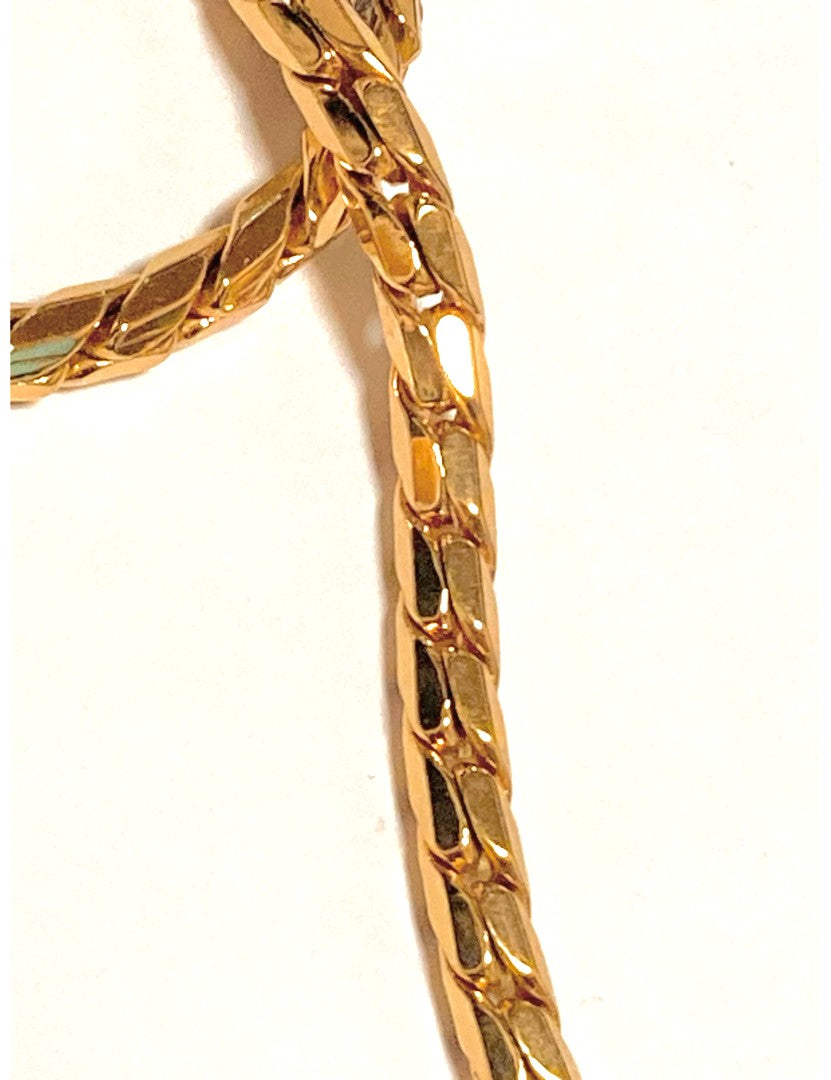 Christian Dior Vintage Gold Chain Necklace Long 31.9in Unisex Authentic