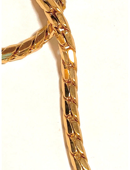 Christian Dior Vintage Gold Chain Necklace Long 31.9in Unisex Authentic