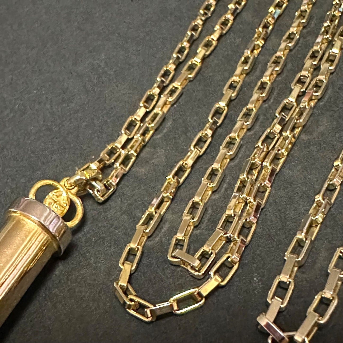 GUCCI Old Gucci Perfume Bottle Atomizer Necklace GP Gold Green Red Sherry Line