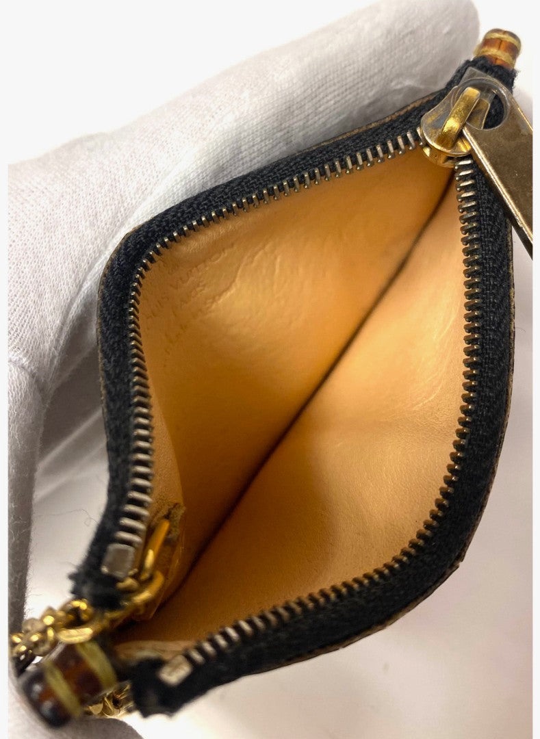 Louis Vuitton M92654 Monogram Multicolor Pochette Cles Coin Case Noir Black