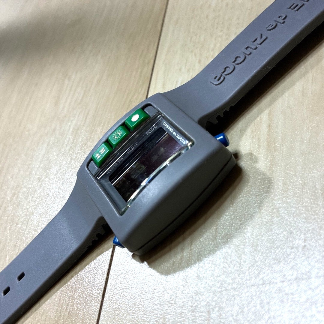 CABANE de ZUCCa CHOCOLATE Digital Watch Gray Silicone Band Unisex Japan