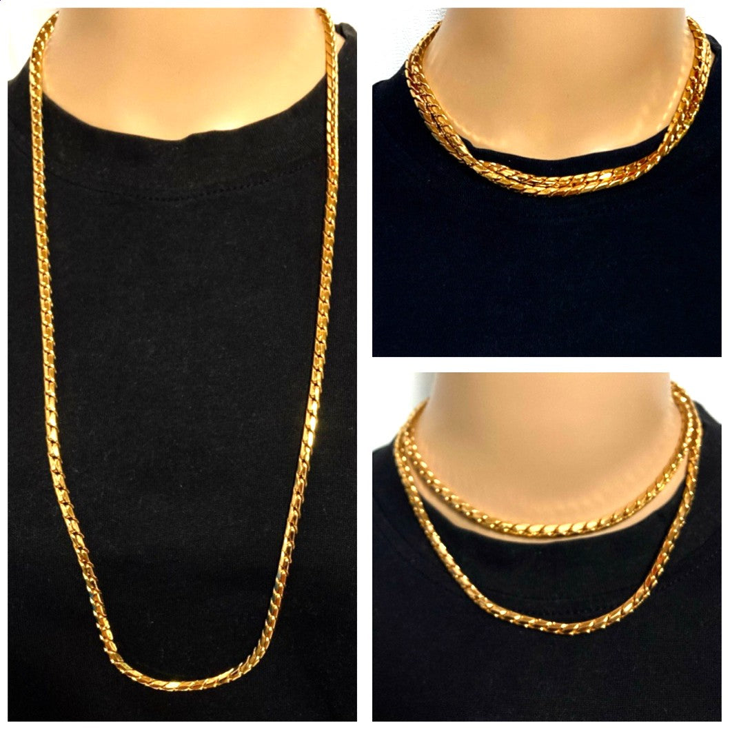 Christian Dior Vintage Gold Chain Necklace Long 31.9in Unisex Authentic
