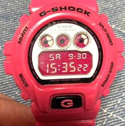 Casio G-Shock DW-6900CS Crazy Colors Pink Digital Watch Rare 2008 Thailand Used