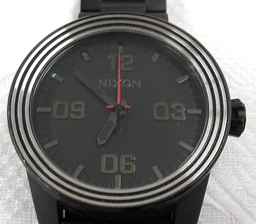 NIXON Corporal SS Quartz Analog Watch All Black Stainless Steel Men Authentic