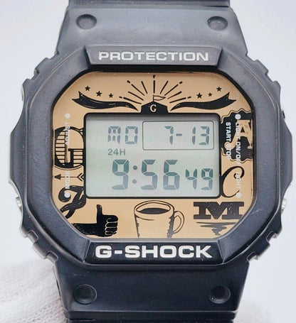 CASIO G-SHOCK DW-5600VT Georgia Japan Craftsman Limited Collab Watch Black Gold
