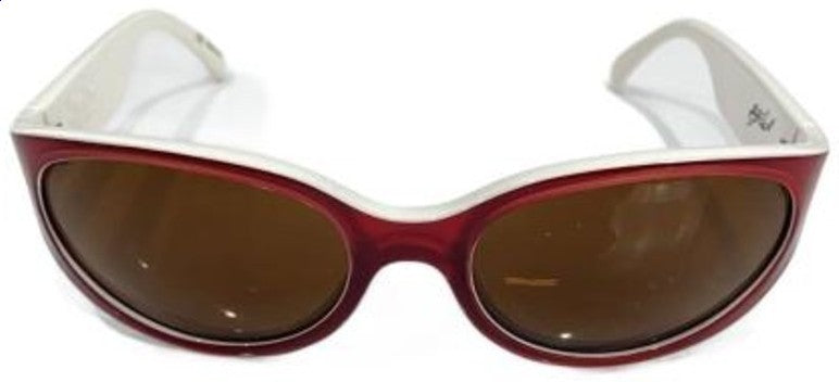 Arnette Sunglasses Mens Red White Frame Brown Lens Cat Eye Style Plastic