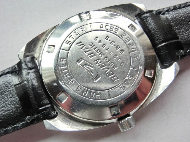 Citizen Seven Star Deluxe 21 Jewels Mens Auto Watch Gray Dial Day Date Vintage