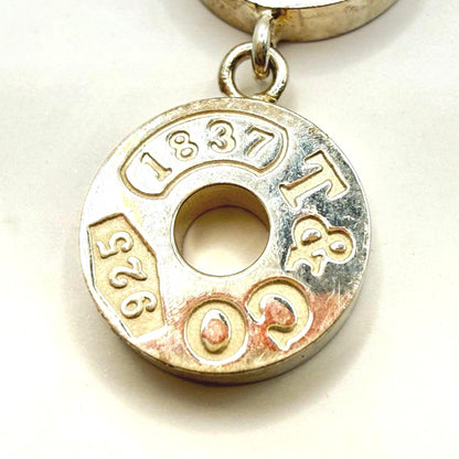 Tiffany & Co. 1837 Three Drop Circle Necklace Silver 925 Pendant Chain 16in