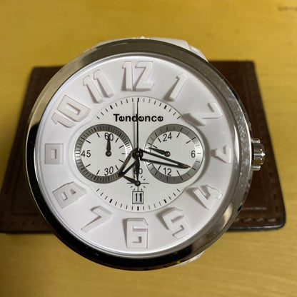 Tendence TG036013 Chronograph Quartz Mens Watch White Dial Big Case Date