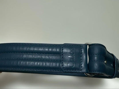 Chloé Kids Leather Belt Bow Buckle Peacock Blue 85cm 33.5in Authentic