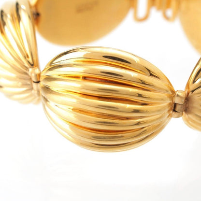 Authentic Loewe Anagram Nutshell Gold Tone Bracelet L 21cm 8.3in