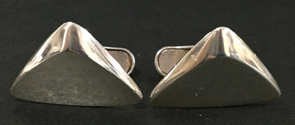 Hans Hansen Denmark Sterling Silver 925 Cufflinks Triangle Design Modernist Mens