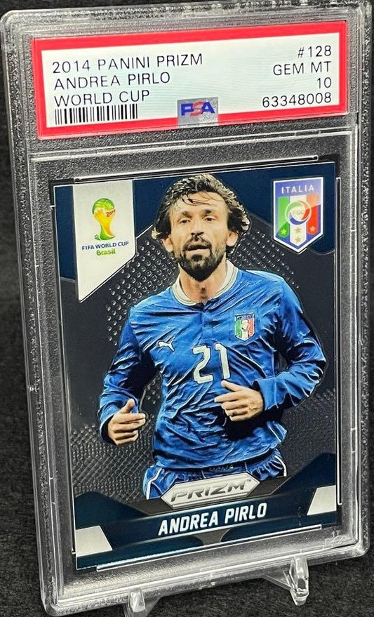 PSA 10 Panini Prizm 2014 Andrea Pirlo # 128 World Cup Italy