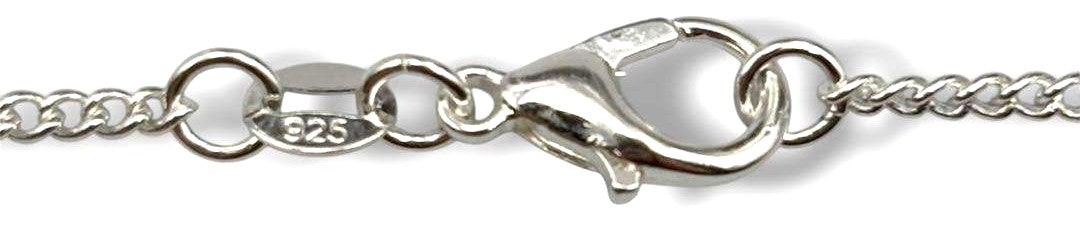 Baccarat Cross Necklace SV925 Silver Chain Black Crystal Pendant Unisex