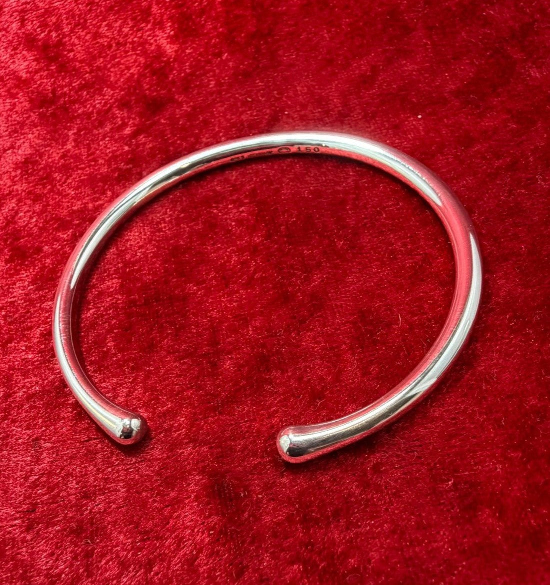 Excellent Georg Jensen # 150 Sterling Silver Bangle Bracelet L 17.5cm 6.9in