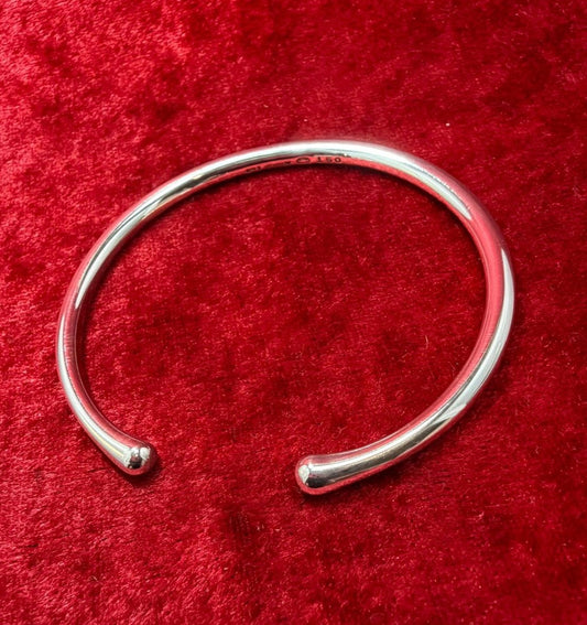 Excellent Georg Jensen # 150 Sterling Silver Bangle Bracelet L 17.5cm 6.9in