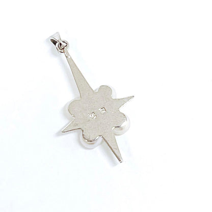 Mikimoto Genuine Baby Pearl Cross Star Faith Pendant Top 925 Silver 3.8-4.0mm