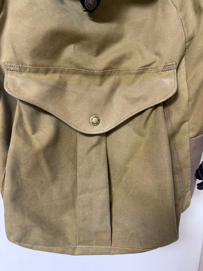 FILSON Journeyman Backpack Tan Tin Cloth Rugged Twill Leather Laptop Bag USA