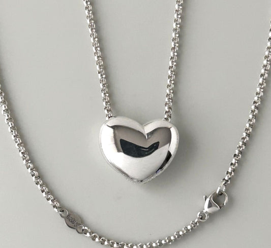 Georg Jensen Regitze Overgaard Heart Necklace Pendant 2009 Silver 925 Authentic