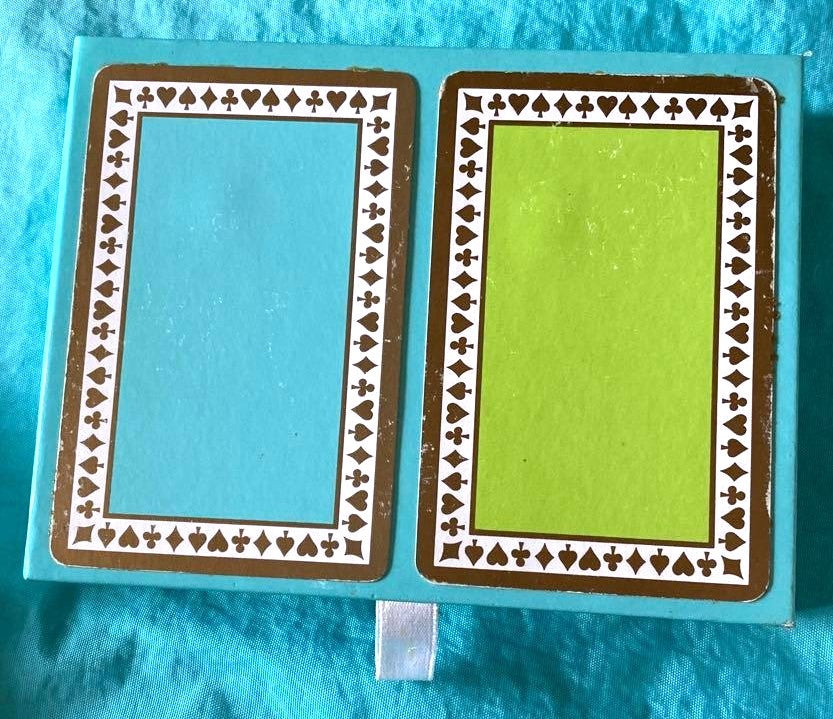 Tiffany & Co. Double Deck Playing Cards Tiffany Blue Green Ace Spade Made Spain