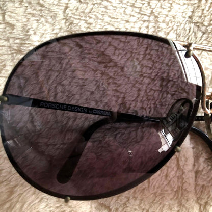 PORSCHE DESIGN by CARRERA 5621 Aviator Sunglasses Black Gold Austria w/Case