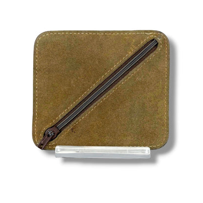 Loewe Anagram Brown Suede Leather Coin Case Coin Purse 10 x 9cm 3.9 x 3.5in