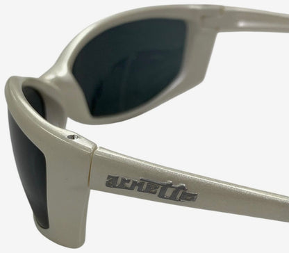 Arnette Swinger Sunglasses White Frame Black Lens Plastic Vintage 90s Unisex