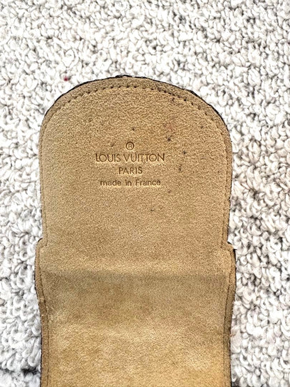 Louis Vuitton Etui Lunettes Glasses Case Monogram Brown Leather Made in France