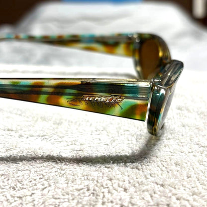 ARNETTE Mantis Vintage Sunglasses Green Camo Pattern Frame Case