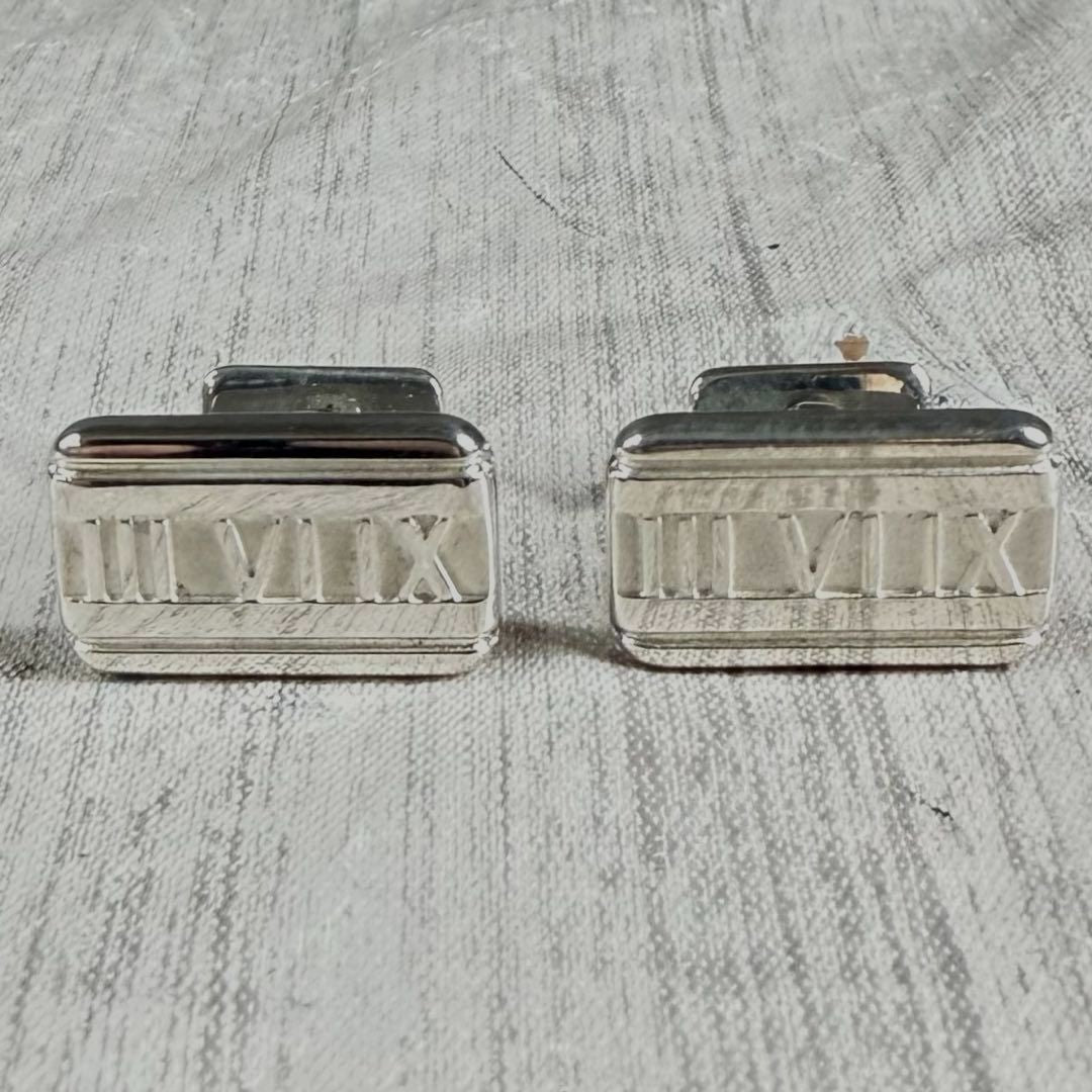 Tiffany & Co Atlas Cufflinks Sterling Silver 925 Dress Shirt 1.7x1.0cm 0.7x0.4in