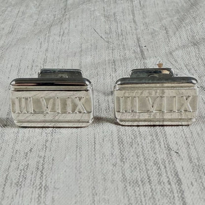 Tiffany & Co Atlas Cufflinks Sterling Silver 925 Dress Shirt 1.7x1.0cm 0.7x0.4in