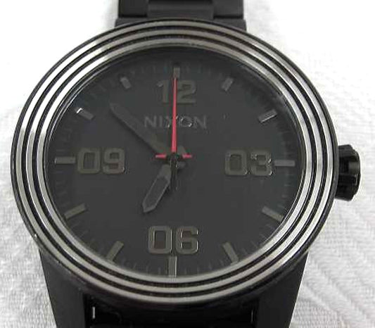 NIXON Corporal SS Quartz Analog Watch All Black Stainless Steel Men Authentic