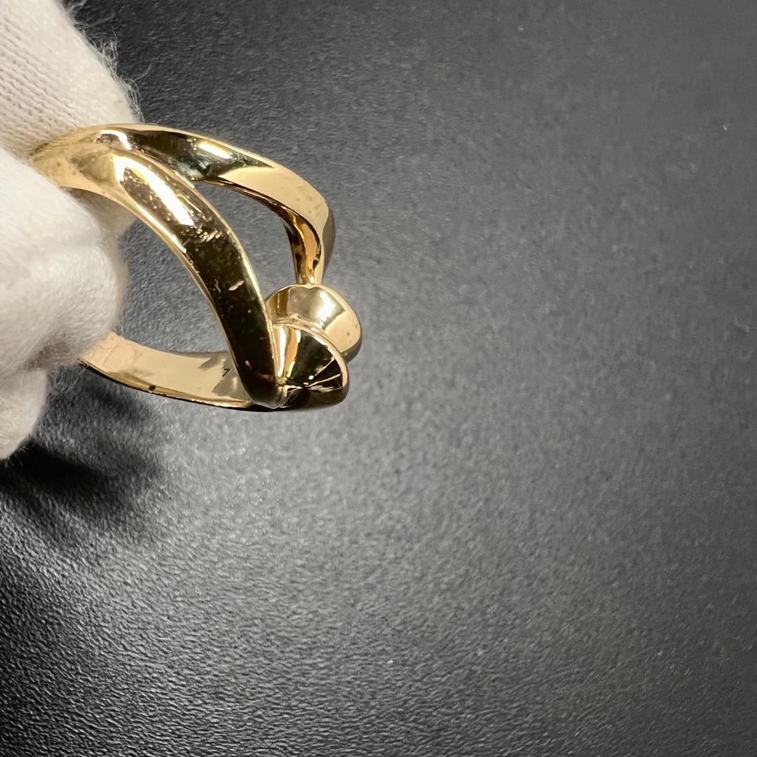 Saint Laurent Gold Plated Brass Loop Ring Size 55 US 7 Rare