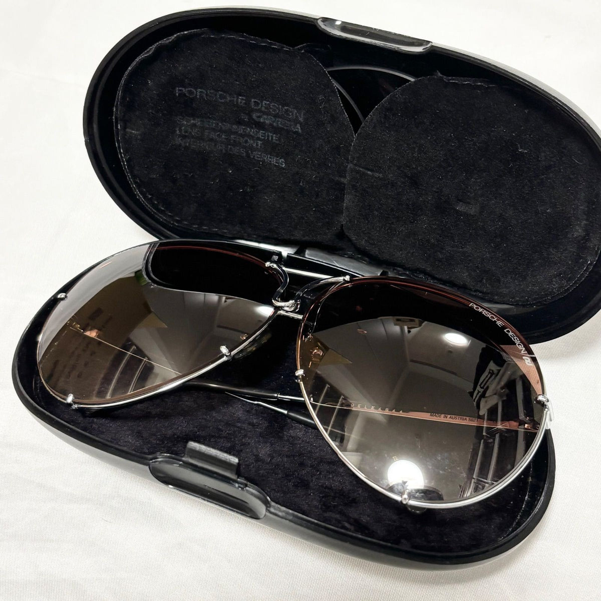 Porsche Design by Carrera 5621 Sunglasses Teardrop Brown Vintage Austria w/Case