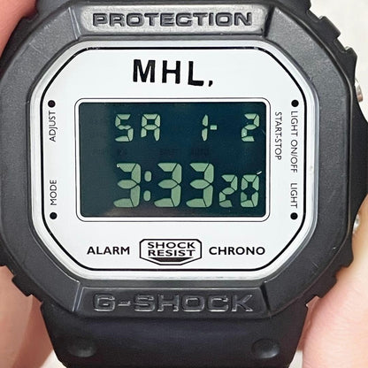 CASIO G-SHOCK x MHL. Margaret Howell DW-5600VT Black White Limited Collab Watch
