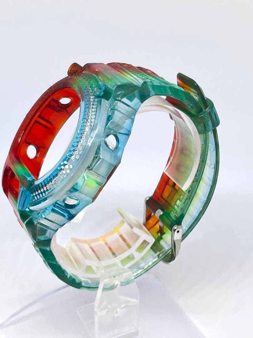 CASIO G-SHOCK DW-6900 Fox Fire Men's Digital Watch Clear Multicolor Resin Band