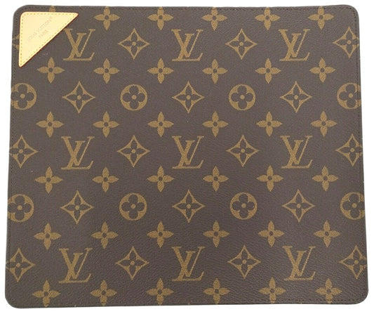 Louis Vuitton Gaston Mouse Pad Monogram GI1566 Brown Coated Canvas 8.7x10.2in