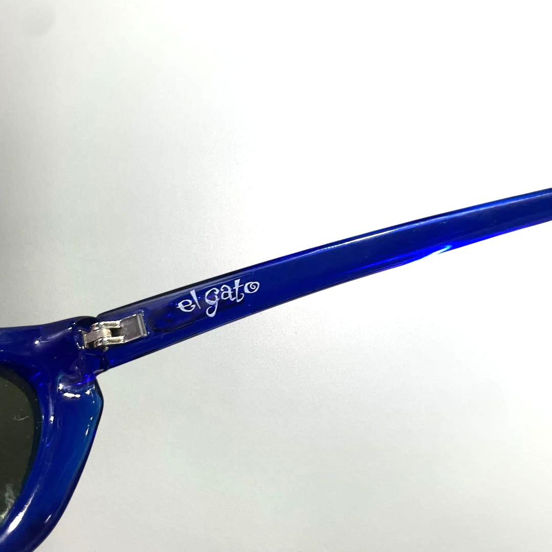 Arnette El Gato Vintage Cat Eye Sunglasses Blue Frame Gray Lens Y2K Streetwear