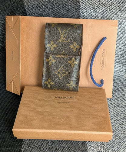 Louis Vuitton Authentic Cigarette Case Used  6.5x13.5x1.5cm 2.6x5.3x0.6"