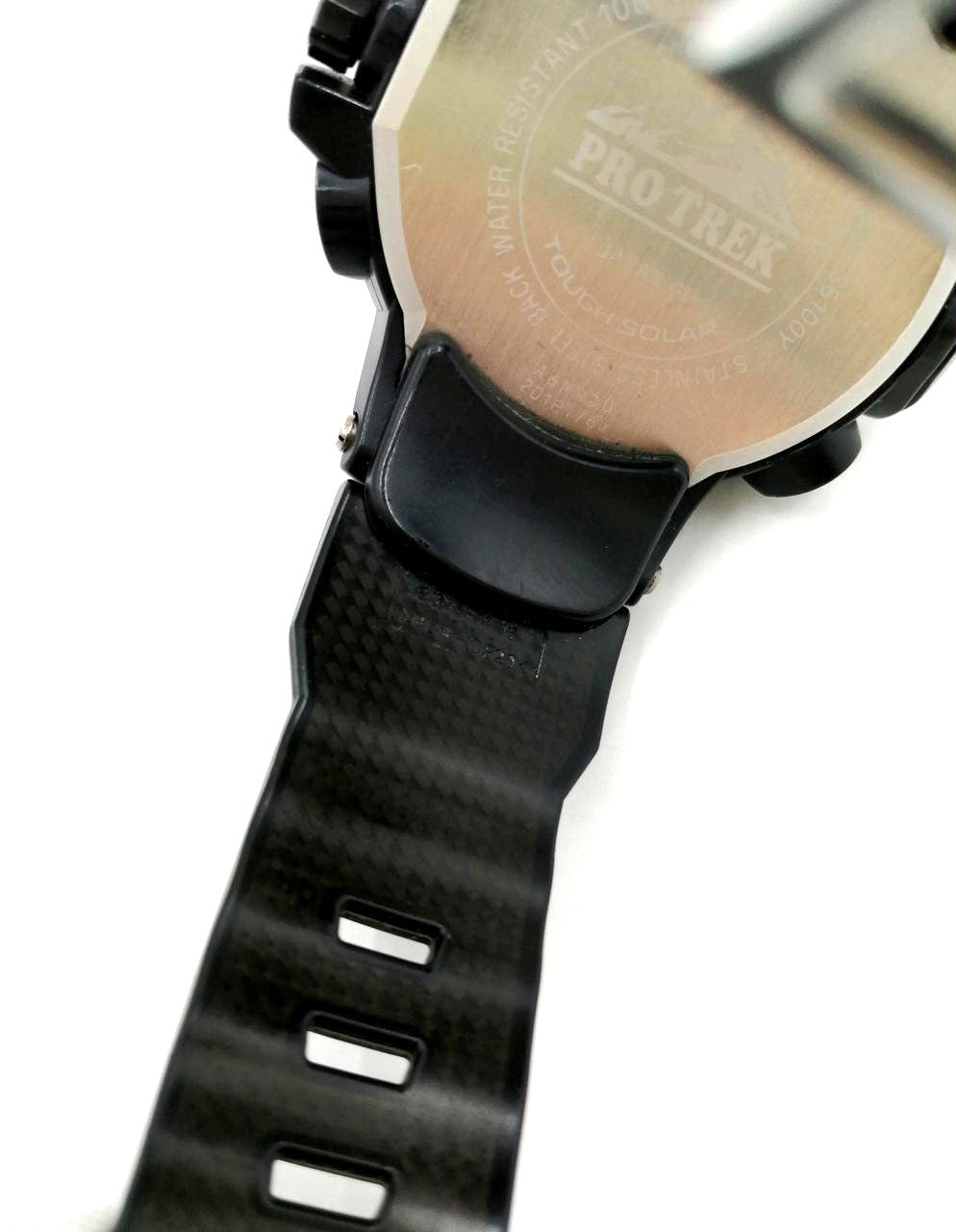 Casio Pro Trek Triple Sensor Tough Solar Ana-Digi Watch Black PRW-6000 Used