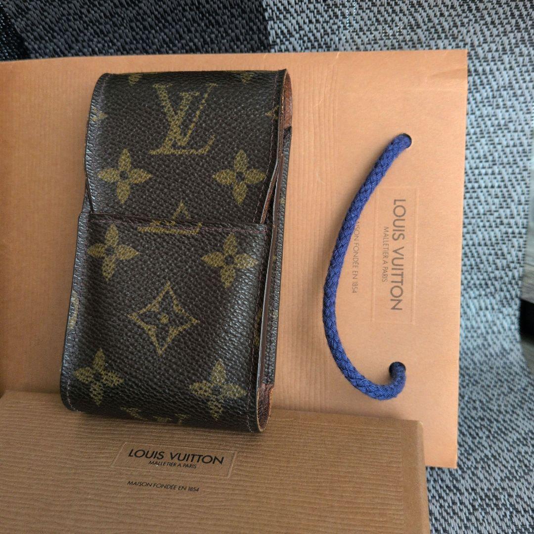 Louis Vuitton Authentic Cigarette Case Used  6.5x13.5x1.5cm 2.6x5.3x0.6"