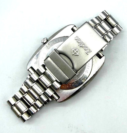 Zodiac Astrographic SST Automatic Watch Blue Dial Square Case Vintage Swiss Made