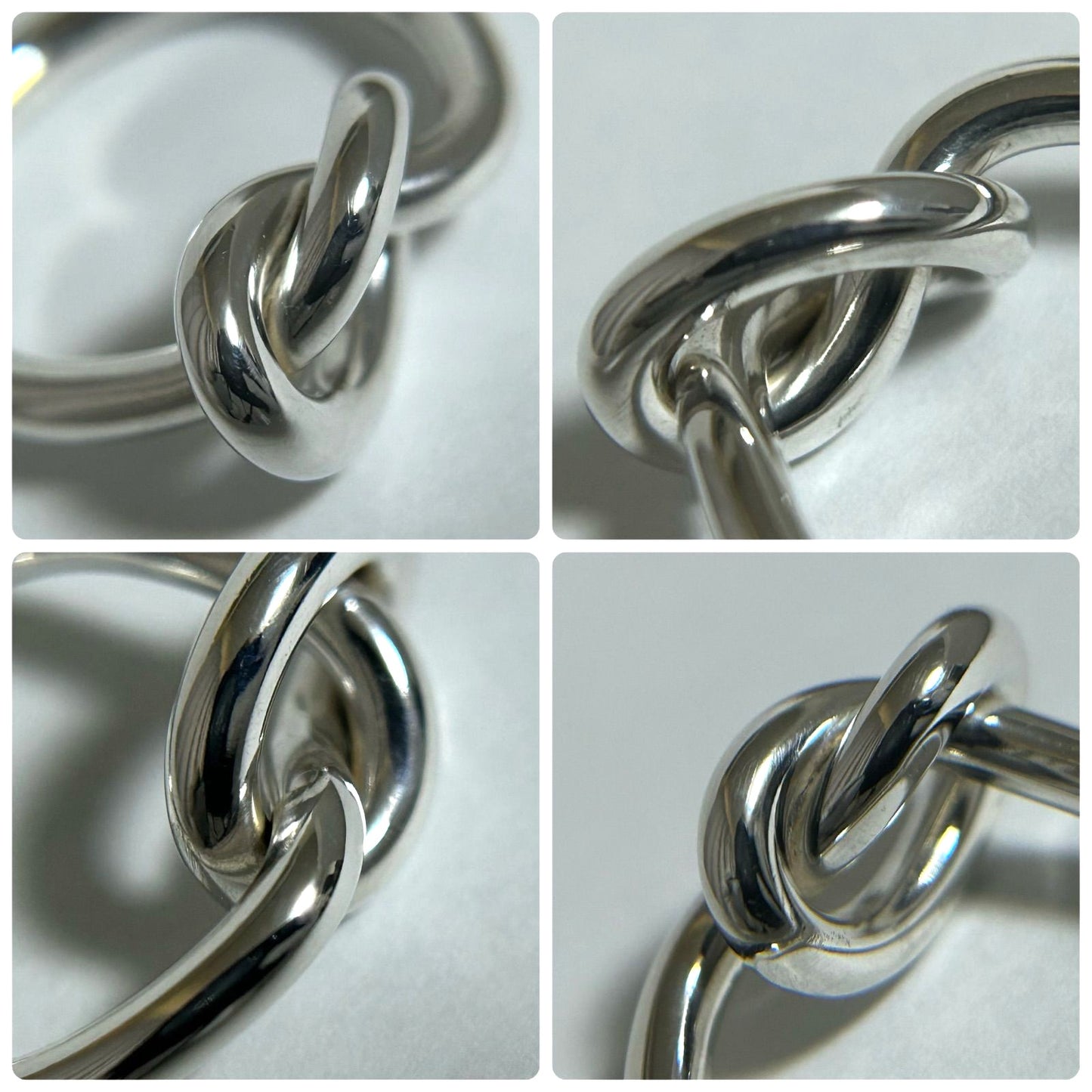 Georg Jensen Infinity Knot Ring 925 Sterling Silver US4 EUR47 Authentic Denmark