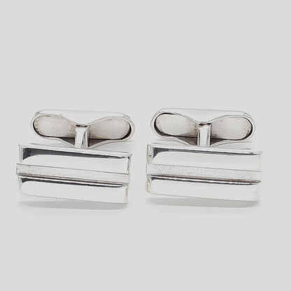 Hans Hansen Denmark Sterling Silver 925 Cufflinks Square Line Mens Jewelry HaH